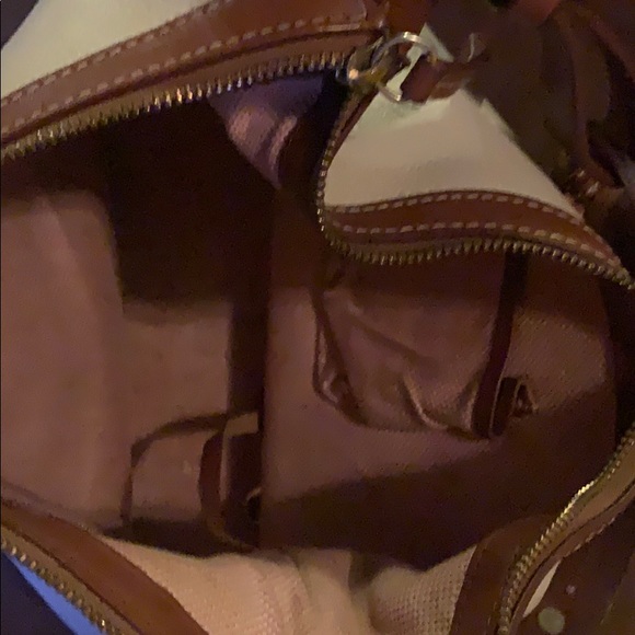 White/brown leather Dooney and Bourke purse - Picture 10 of 10
